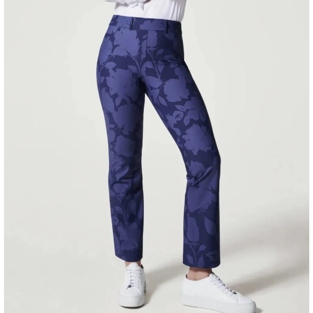 SPANX Blue Ankle Cropped Pants Relaxed Fit